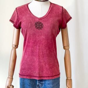 Y2K 2000s Acid Wash grunge vintage short sleeve t-shirt small